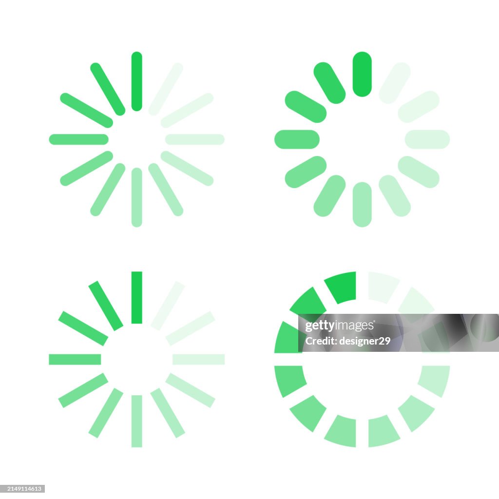 Loading Bar Icon Set Vector Design.