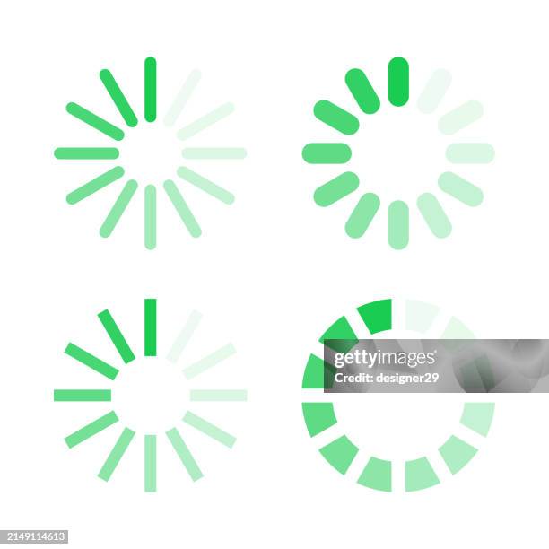 loading bar icon set vector design. - loading stock illustrations