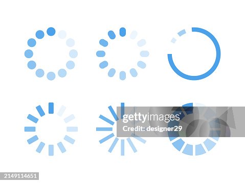 Loading Bar Icon Set Vector Design. Loading Bar Icon Set Vector Design.