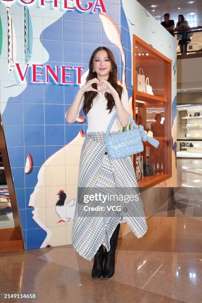 Thai actress/model Kanyawee Songmuang attends Bottega Veneta pop-up store event on April 17, 2024 in Hong Kong, China.