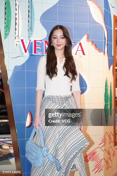 Thai actress/model Kanyawee Songmuang attends Bottega Veneta pop-up store event on April 17, 2024 in Hong Kong, China.
