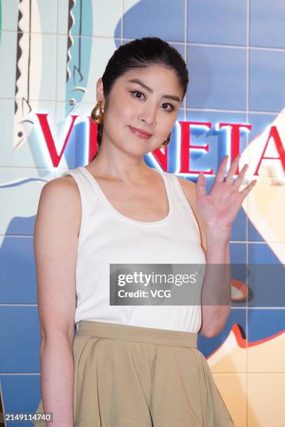 Actress/singer Kelly Chen Wai-lam attends Bottega Veneta pop-up store event on April 17, 2024 in Hong Kong, China.