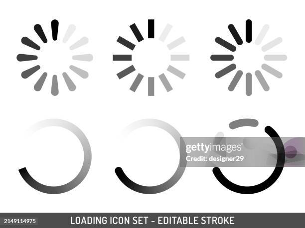 illustrazioni stock, clip art, cartoni animati e icone di tendenza di caricamento dell'icona della barra imposta la progettazione vettoriale. - caricare attività