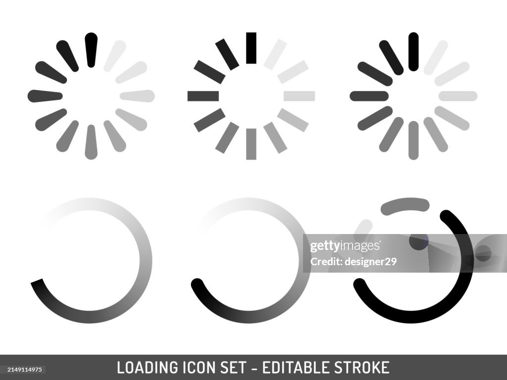 Loading Bar Icon Set Vector Design.