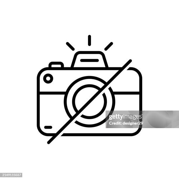 no photo or no camera sign vector design. - no photographs sign stock illustrations