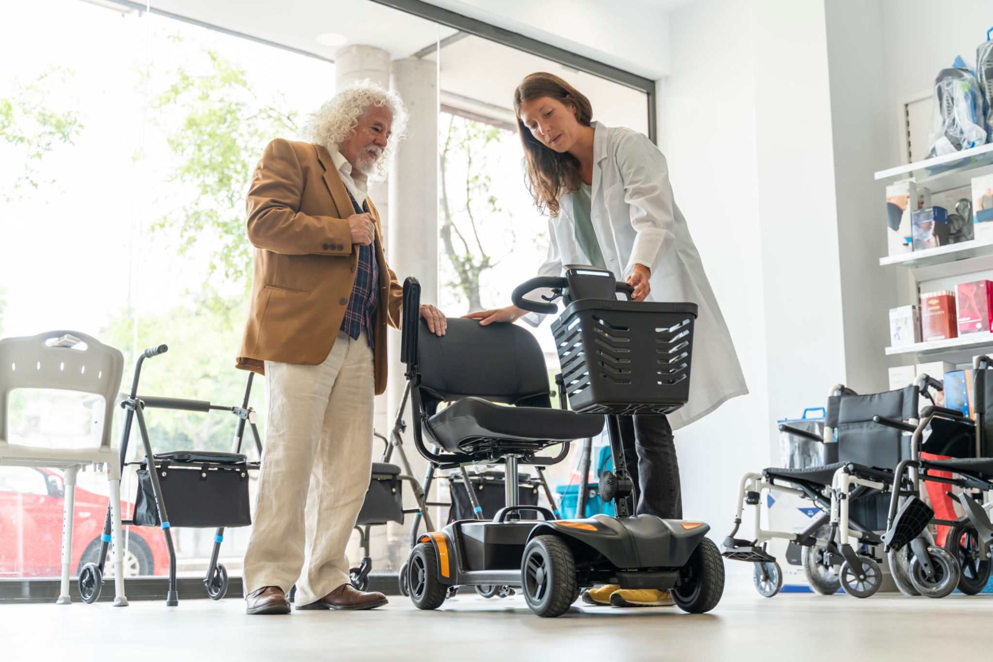 elderly person scooter