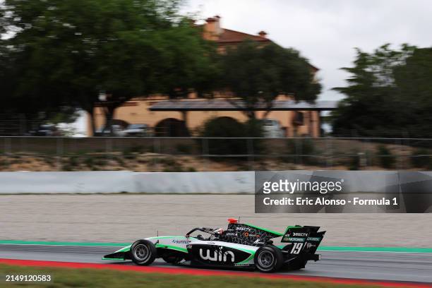Matias Zagazeta of Peru and Jenzer Motorsport drives on track during day three of Formula 3 Testing at Circuit de Barcelona-Catalunya on April 18,...