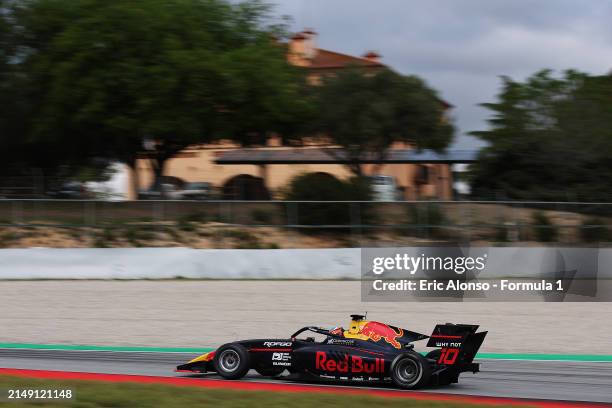 Oliver Goethe of Germany and Campos Racing drives on track during day three of Formula 3 Testing at Circuit de Barcelona-Catalunya on April 18, 2024...