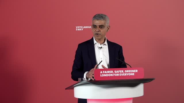 GBR: Sadiq Khan Launches Manifesto For His London Mayoral Bid