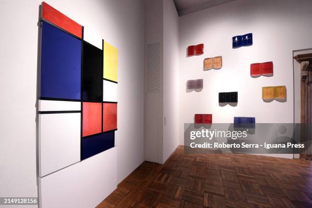 General view of the exhibition preview of Italian artist Chiara Dynis' "The Style" at Cà Pesaro Museum on April 18, 2024 in Venice, Italy.