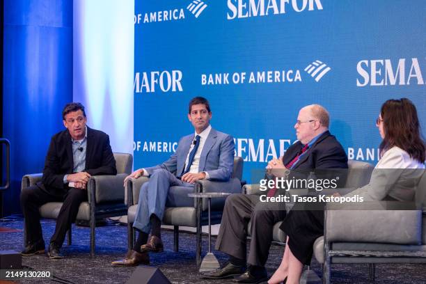 Jon Hilsenrath, Author, chats with Adam Posen, President, Peterson Institute, Kevin Warsh, Former Member, Federal Reserve Board of Governors; and...