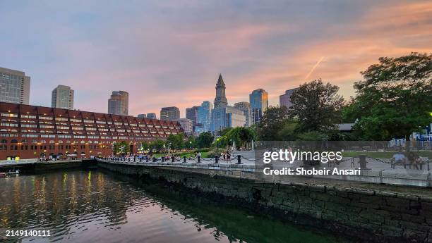 providence skyline at sunrise, rhode island - northeast stock pictures, royalty-free photos & images