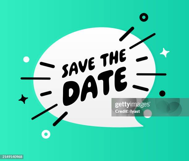 illustrations, cliparts, dessins animés et icônes de conception d’autocollant de bulle de dialogue pour enregistrer la date - picto heure