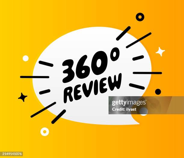 speech bubble sticker design for 360 degree review - vr drawing stock illustrations