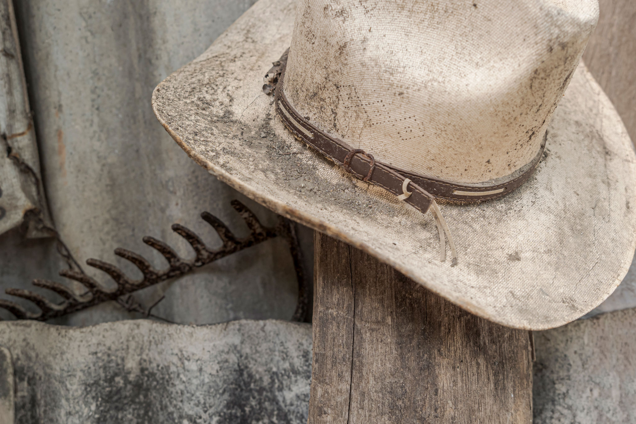 cleaning cowboy hat