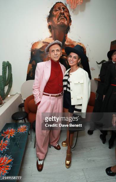 Kevin Rowland and Sandra Vijandi attend Trejo's Tacos VIP launch on April 18, 2024 in London, England.