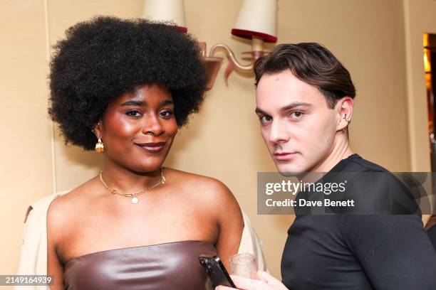Wonderland Magazine Editor-in-Chief Toni-Blaze Ibekwe and Marios Mystidis attend the Burberry party at Harry’s Bar during the opening week of the...