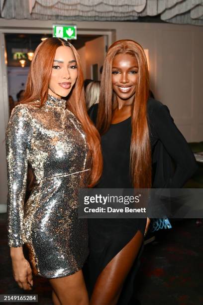 Munroe Bergdorf and Leomie Anderson attend the launch of BISTROTHEQUE 20: The Season, in partnership with Tanqueray No. TEN, hosted by Lulu Kennedy...