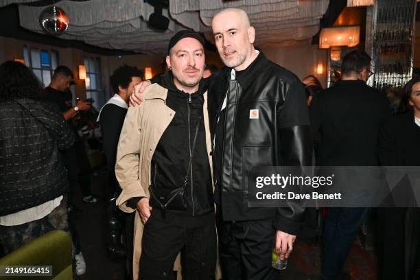 James Long and Harvey Cammell attend the launch of BISTROTHEQUE 20: The Season, in partnership with Tanqueray No. TEN, hosted by Lulu Kennedy at...