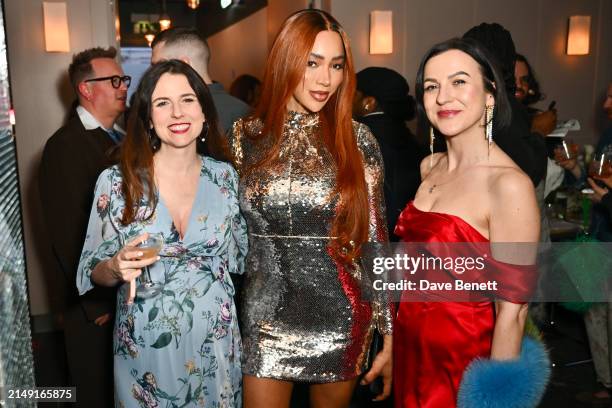 Eileen Hanna, Munroe Bergdorf and Nina Scott attend the launch of BISTROTHEQUE 20: The Season, in partnership with Tanqueray No. TEN, hosted by Lulu...