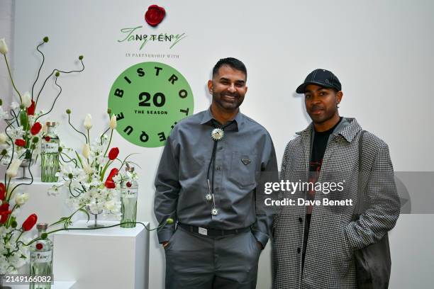 Rana Reeves and Andre Bogues attend the launch of BISTROTHEQUE 20: The Season, in partnership with Tanqueray No. TEN, hosted by Lulu Kennedy at...