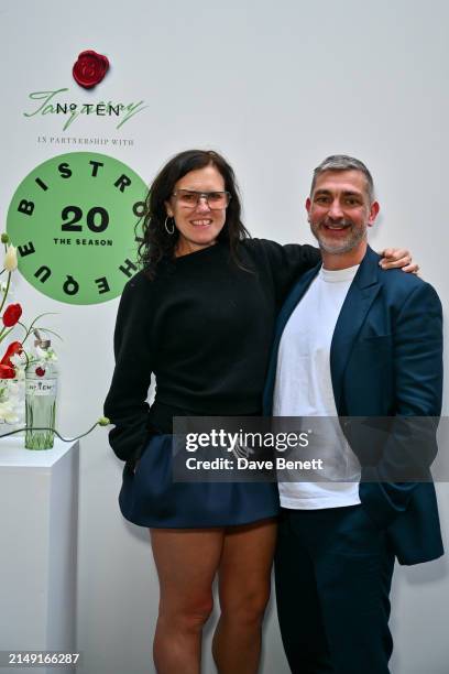 Katie Grand and David Waddington attend the launch of BISTROTHEQUE 20: The Season, in partnership with Tanqueray No. TEN, hosted by Lulu Kennedy at...