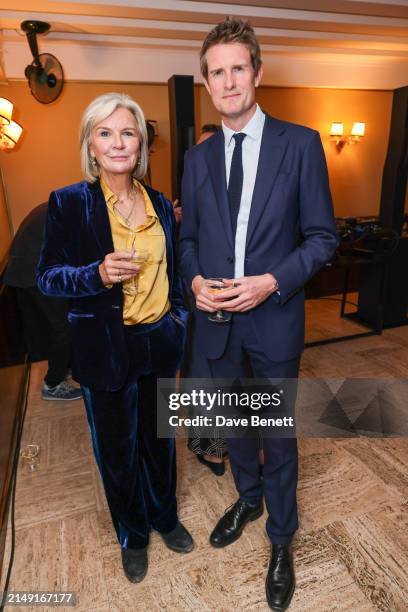 Victoria Broackes, Co-Curator of the V&A's 'David Bowie is' exhibition, and Tristram Hunt, Director of the V&A, attend the Burberry party at Harry’s...