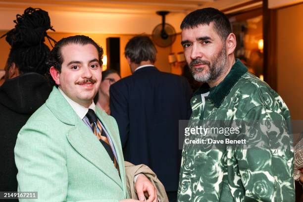 Isaac Benigson and Robert Diament attend the Burberry party at Harry’s Bar during the opening week of the 60th International Art Exhibition, La...