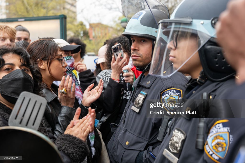 Pro-Palestinian Protests Continue At Columbia University In New York City