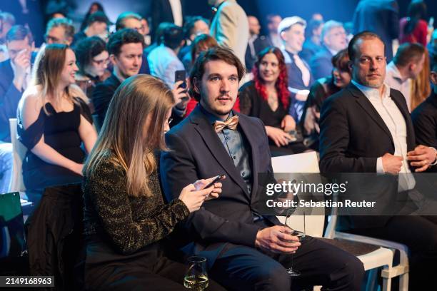 Members of the audience at the annual German Computer Game Award at Eisbach Studios on April 18, 2024 in Munich, Germany.