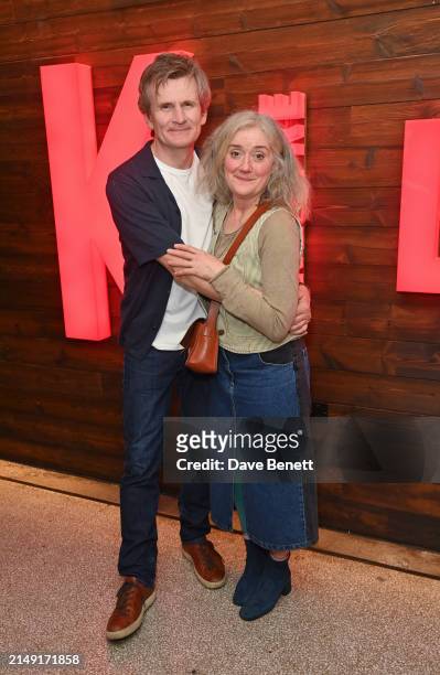 Charles Edwards and Sophie Thompson attend the press night after party for "The Ballad Of Hattie And James" at the Kiln Theatre on April 18, 2024 in...