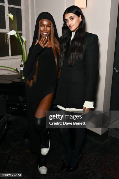 Leomie Anderson and Neelam Gill attend the launch of BISTROTHEQUE 20: The Season, in partnership with Tanqueray No. TEN, hosted by Lulu Kennedy at...