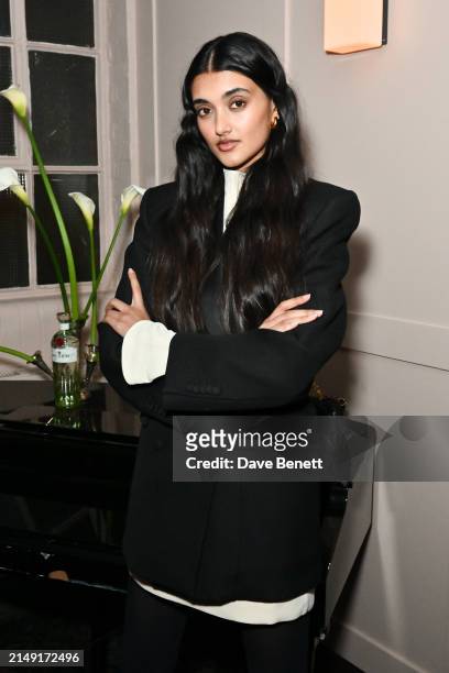 Neelam Gill attends the launch of BISTROTHEQUE 20: The Season, in partnership with Tanqueray No. TEN, hosted by Lulu Kennedy at Bistrotheque on April...