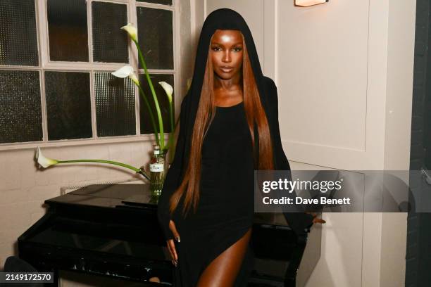Leomie Anderson attends the launch of BISTROTHEQUE 20: The Season, in partnership with Tanqueray No. TEN, hosted by Lulu Kennedy at Bistrotheque on...