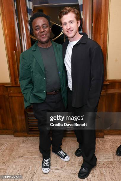 John Akomfrah and Burberry Chief Creative Officer Daniel Lee attend the Burberry party at Harry’s Bar during the opening week of the 60th...