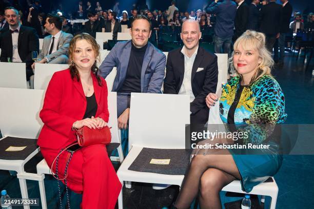 Guests and Prof. Mareike Ottrand are seen at the annual German Computer Game Award at Eisbach Studios on April 18, 2024 in Munich, Germany.