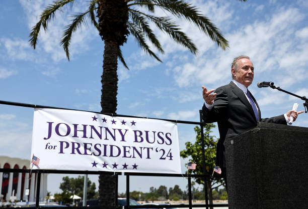 CA: Lakers Co-Owner Johnny Buss Holds News Conference On His Presidential Campaign
