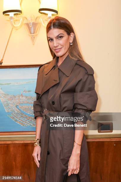 Bianca Brandolini d'Adda attends the Burberry party at Harry’s Bar during the opening week of the 60th International Art Exhibition, La Biennale di...