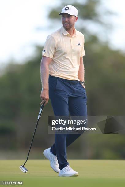 Daniel Berger of the United States looks on from the 14th green during the first round of the Corales Puntacana Championship at Puntacana Resort &...