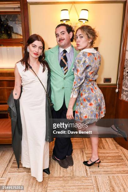 Sydney Lima, Isaac Benigson and guest attend the Burberry party at Harry’s Bar during the opening week of the 60th International Art Exhibition, La...