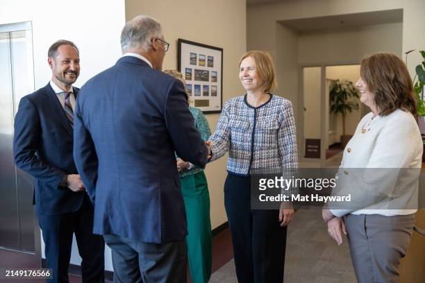 Crown Prince Haakon of Norway, Washington Governor Jay Inslee, Minister of Digitalisation and Public Governance of Norway Karianne Tung, State...