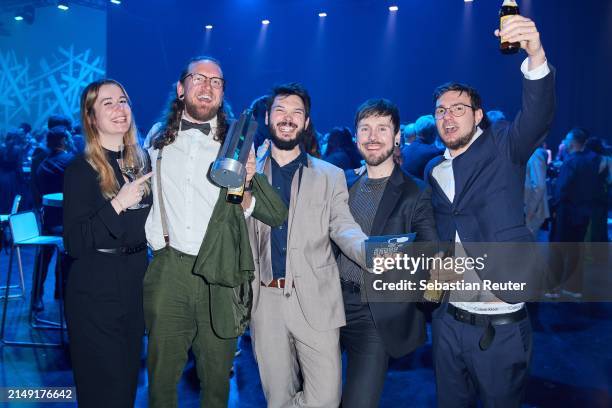 Studio "Pixel Maniacs", winner of the "Studio of the Year" award at the annual German Computer Game Award at Eisbach Studios on April 18, 2024 in...