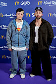 Saiko And Manuel Turizo Attend McDonald's Photocall In...