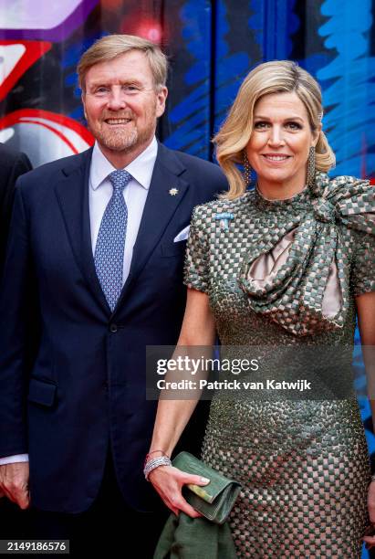 King Willem-Alexander of The Netherlands and Queen Maxima of The Netherlands visit the reception offered by the Spanish Royals to the The Netherlands...