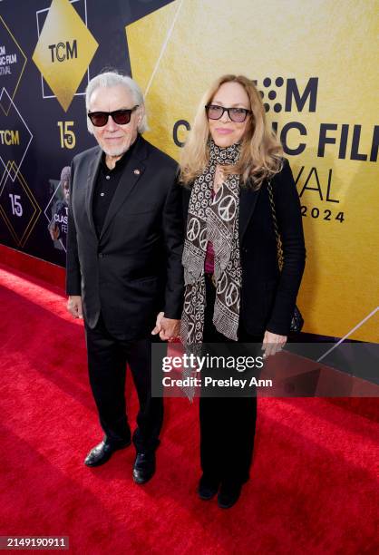 Harvey Keitel and Daphna Kastner attend the Opening Night Gala and 30th Anniversary Screening of "Pulp Fiction" during the 2024 TCM Classic Film...