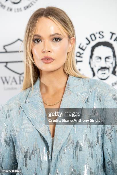 Charli Fisher attends the VIP launch of "Trejo's Tacos" on April 18, 2024 in London, England.