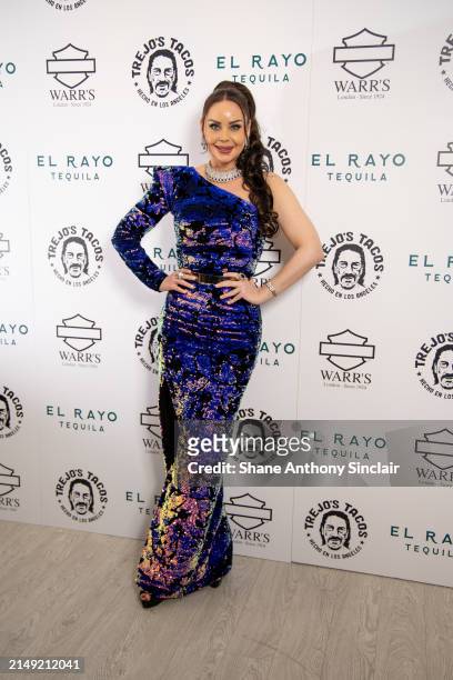 Nina Naustdal attends the VIP launch of "Trejo's Tacos" on April 18, 2024 in London, England.