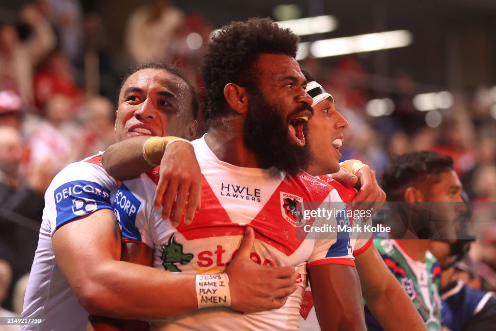 NRL Rd 7 - Dragons v Warriors