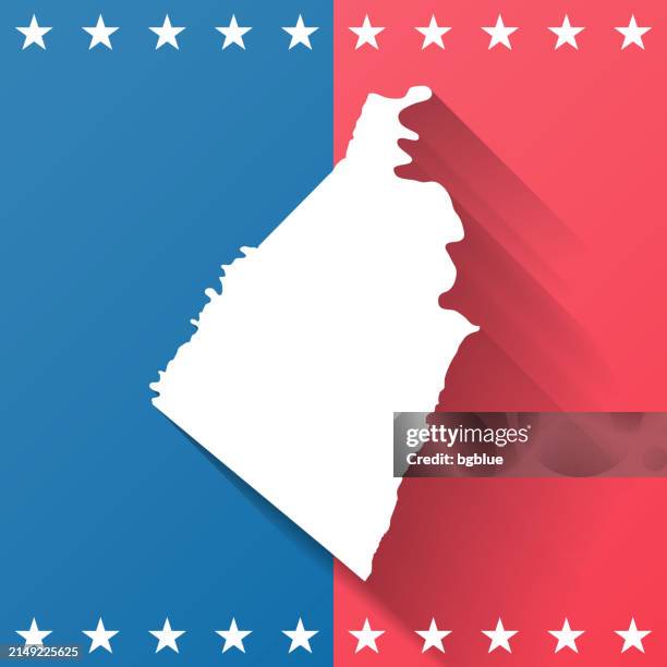 jefferson county, west virginia. map on blue and red background - charles town west virginia stock illustrations