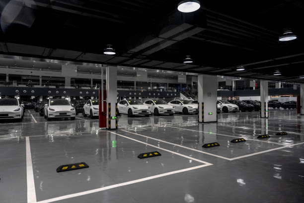 CHN: Tesla Showroom in Beijing as Automaker Releases Earnings Results